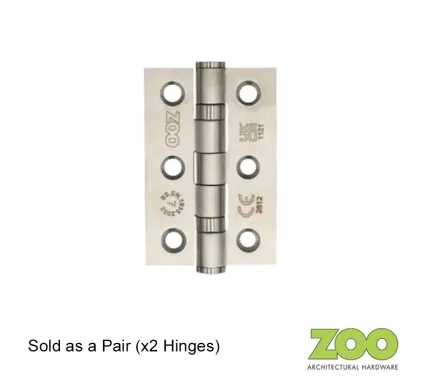 76 x 50mm Ball Bearing Hinge Stainless Steel Zoo Hardware