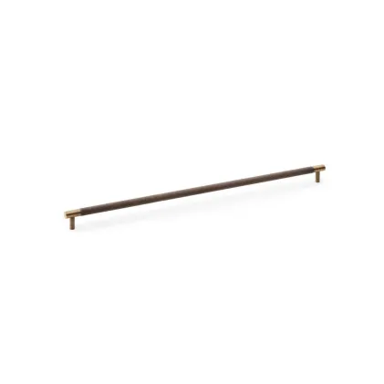 448mm Alexander and Wilks Brunel Knurled T-Bar Cupboard Pull Handle - Antique Brass