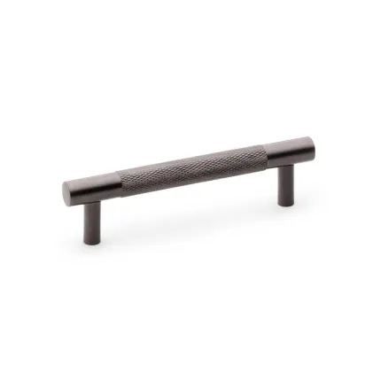 96mm Alexander and Wilks Brunel Knurled T-Bar Cupboard Pull Handle - Dark Bronze PVD