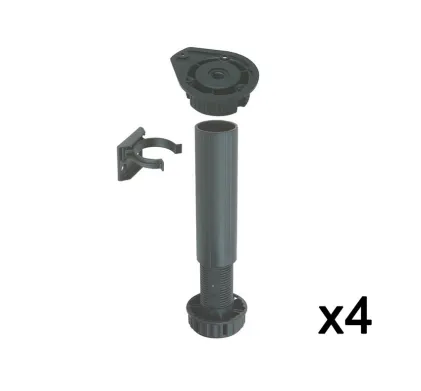 Plinth Foot Set, for 180mm Plinth Heights, Screw Fixing (Pack of 4)
