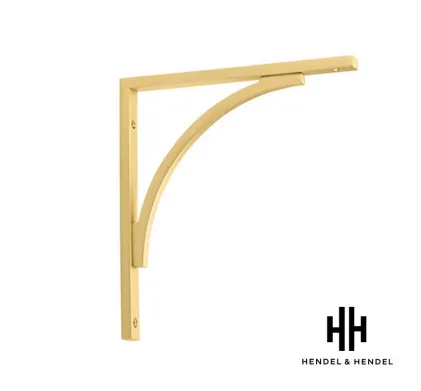 Hendel & Hendel - York Solid Brass Shelf Bracket  - Satin Brass