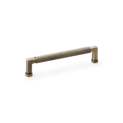 Alexander and Wilks Camille Knurled Cabinet Pull Handle - Antique Brass