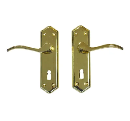 Torino Lever on plate Door Handles Polished Brass