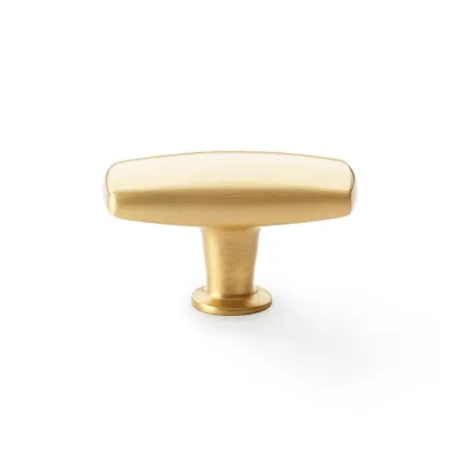 60mm Alexander and Wilks Romulus Soap Bar Cupboard Knob - Satin Brass