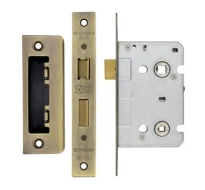 65mm (2&frac12;") Contract Bathroom Lock Florentine Bronze