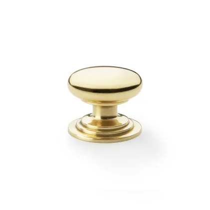 38mm Alexander and Wilks Waltz Cupboard Knob - Polished Brass