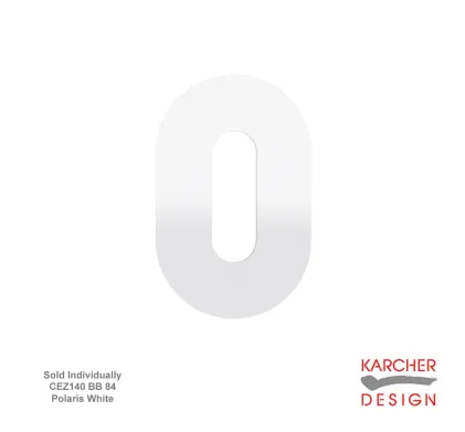 Round Keyhole Escutcheon to suit Karcher Mini Rose Handles - Polaris White