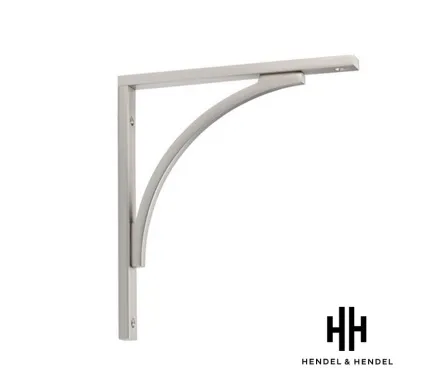 Hendel & Hendel - York Solid Brass Shelf Bracket  - Satin Nickel