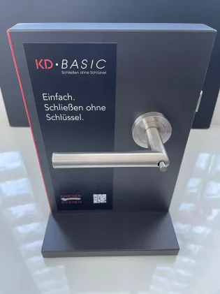 KD BASIC - Rhodos Lever on Rose Door Handles - Karcher Cosmos Black