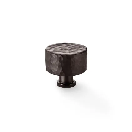 35mm Alexander and Wilks Leila Hammered Cupboard Knob - Dark Bronze