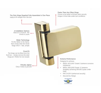 16mm Rebate Replacement Hinge for Basta/Grady's Joinery Doors - Light Oak