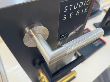 Studio One Lever on Rose Door Handles - Karcher Satin Stainless Steel