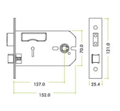 Zoo Hardware Horizontal Sashlock 152mm (6") PVD