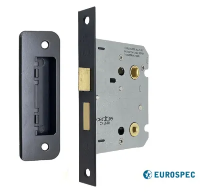 76mm (3") Residential Bathroom Lock - Matt Black