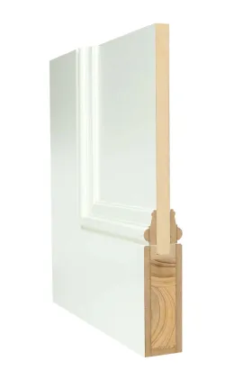 4 Panel Moulded White Primed Door 44mm - Unglazed