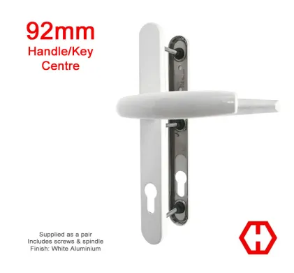Hoppe Atlanta 3-Hole Aluminium-White Handles 92mm PZ
