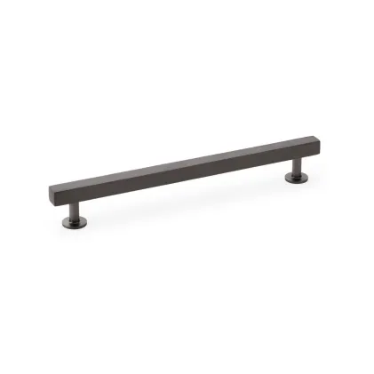 192mm Alexander and Wilks Square T-Bar Cupboard Pull Handle - Dark Bronze