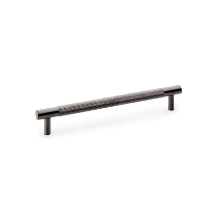 160mm Alexander and Wilks Brunel Knurled T-Bar Cupboard Pull Handle - Dark Bronze PVD
