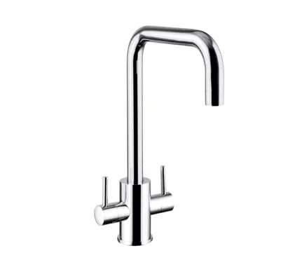 Clearwater Savita Twin Lever U Spout Tap Chrome