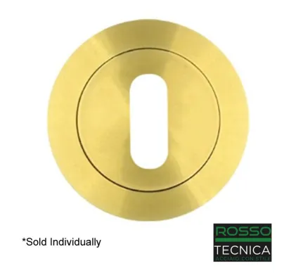 Rosso Tecnica Escutcheon Keyhole Profile - PVD Satin Brass