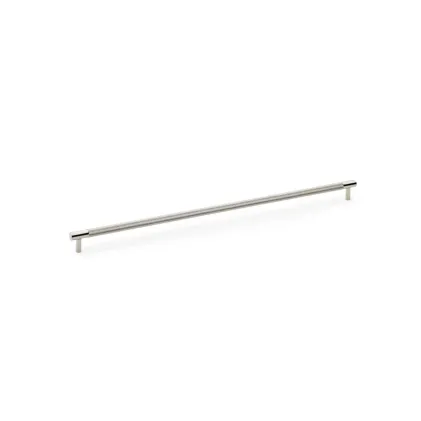448mm Alexander and Wilks Brunel Knurled T-Bar Cupboard Pull Handle - Polished Nickel