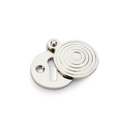 Alexander and Wilks Round Escutcheon with Christoph Design Cover - Polished Nickel