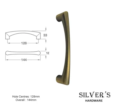 Concaved Cupboard Handle Bronze - 128mm C/C