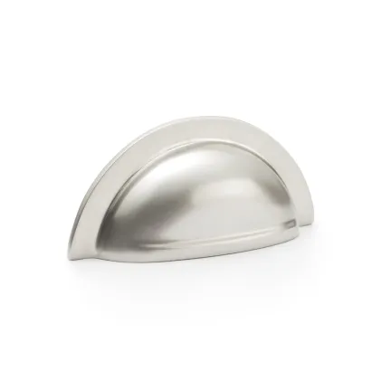 Alexander and Wilks Bardom Ridged Cup Handle - Satin Nickel