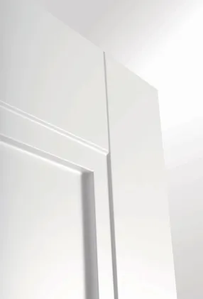 1 Panel White Primed Stepped Shaker Style Door Lined