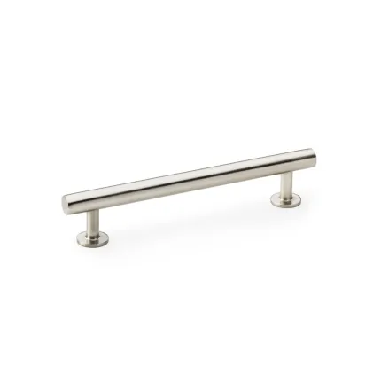 128mm Alexander and Wilks Round T-Bar Cupboard Pull Handle - Satin Nickel