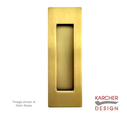 Karcher Sliding Door Handle 120 x 41 x 12mm - Satin Brass