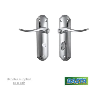 Basta Belair Bathroom Handle - Polished Chrome