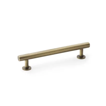 128mm Alexander and Wilks Round T-Bar Cupboard Pull Handle - Antique Brass