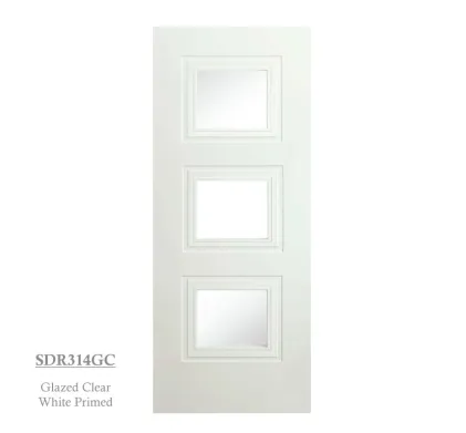 Bergerac 3P Premium Primed White - Glazed Clear