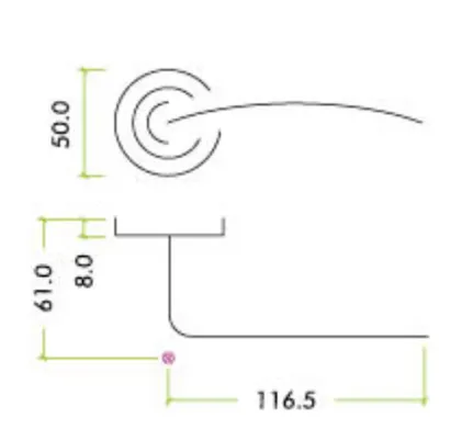 Siena Lever on Rose Door Handles Zoo Hardware - OMB