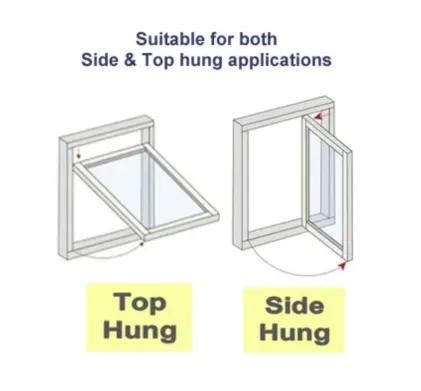 12" (300mm) Standard Side Hung Window Hinges