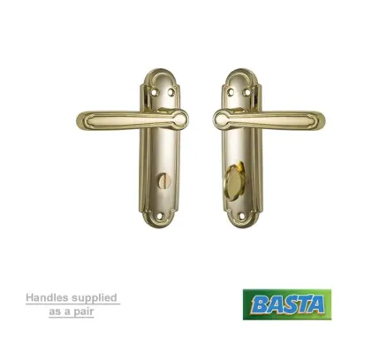 Basta Regency Bathroom Handle - Polished Brass