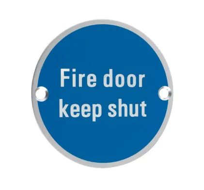 Fire Door Keep Shut 76mm Circular Sign SSS