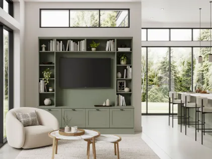 Harlem / Legno Reed Green 5 Piece Stock Door