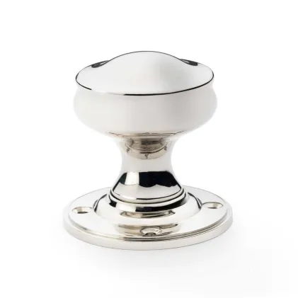 Alexander and Wilks Harris Mortice Door Knob - Polished Nickel