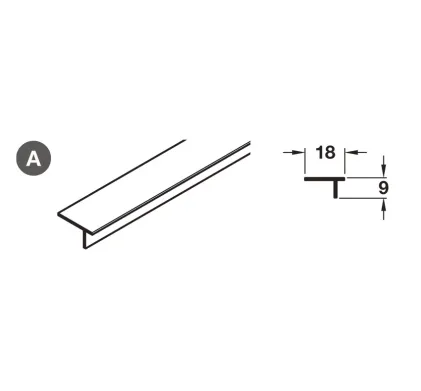 Hafele System 2 Top/Bottom Track 2000mm Length