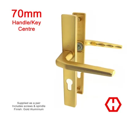 Hoppe Frankfurt Aluminium-Gold Handles 70mm PZ
