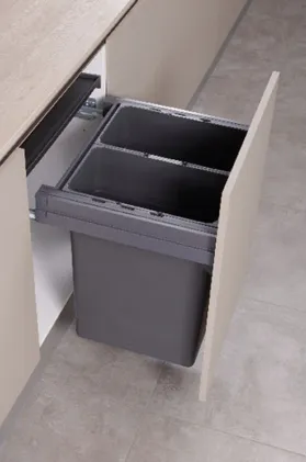 450mm Pull Out Waste Bin, Ninka Universal One2Five