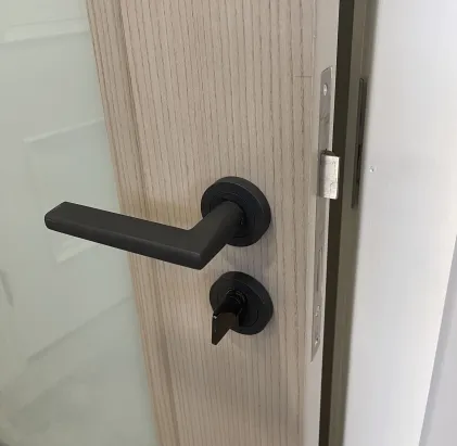 Montana Lever on Rose Door Handles - Karcher Cosmos Black