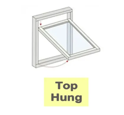 10" (250mm) Standard Top Hung Window Hinges