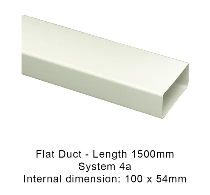 System 4a - Flat Duct, Length 1500mm
