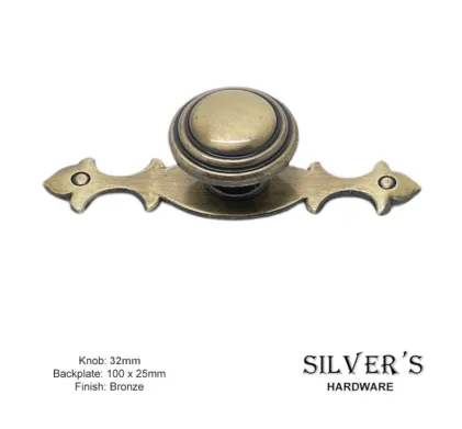 32mm Bronze Knob on Backplate