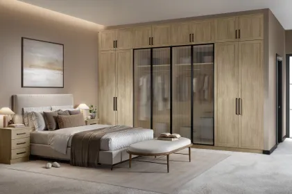 Light Casella Oak Harlem 5 Piece MTM Door - Bedroom