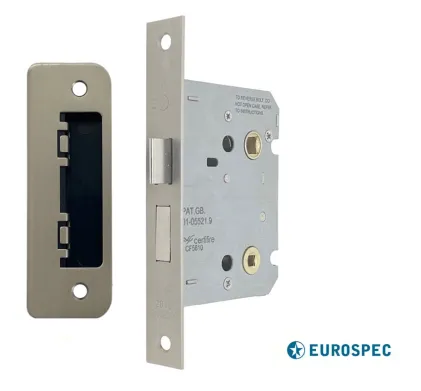 76mm (3") Residential Bathroom Lock - Satin Nickel