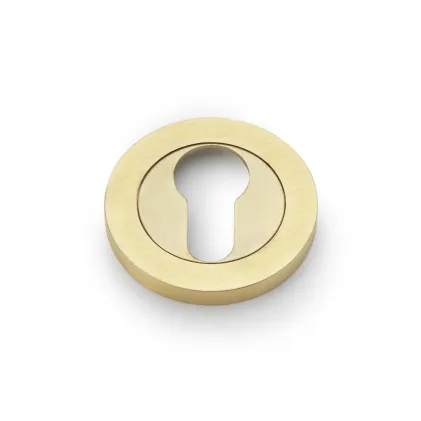 Alexander and Wilks Euro Profile Concealed Fix Escutcheon - Satin Brass PVD